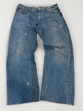 Y2K Quiksilver Jeans Vintage QuikJeans Size 36 Relaxed Fit Baggy Straight Leg